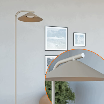 Béžová stojací lampa GX53