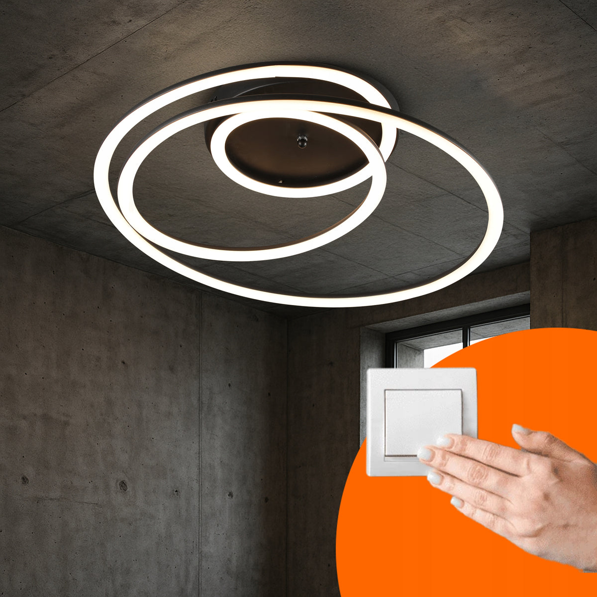 Bílé LED závěsné svítidlo 55 W – teplá bílá
