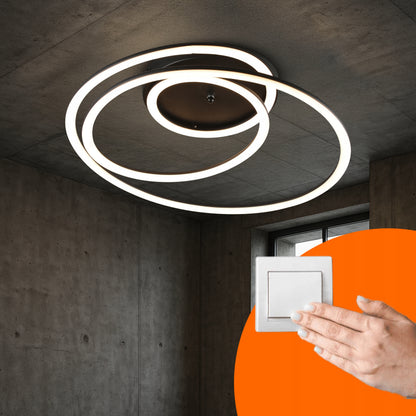 Bílé LED závěsné svítidlo 55 W – teplá bílá
