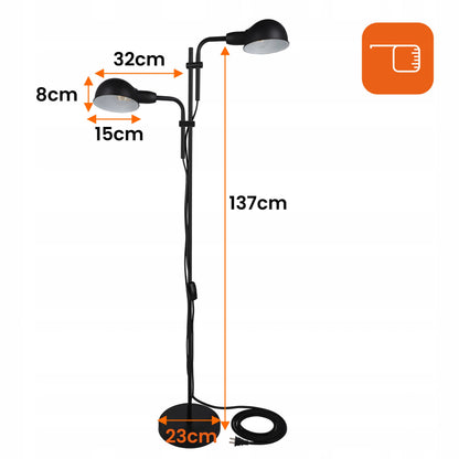 Stojací lampa E27, nastavitelná
