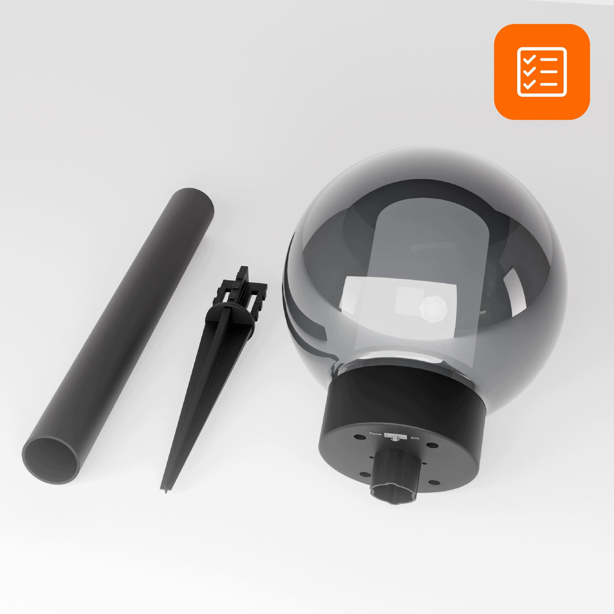 LED solární zápichové svítidlo 1800 K, IP44