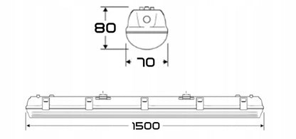 Lineární LED svítidlo 8700 lm, 150 cm, 60 W