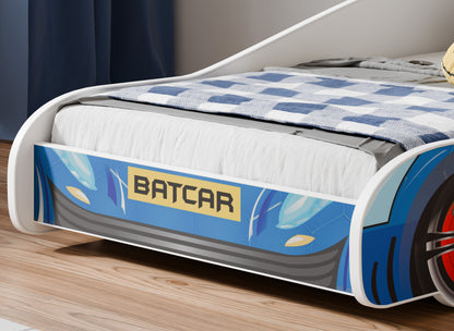 Dětská postel BATCAR 160 × 80 cm s matrací – motiv BATCAR