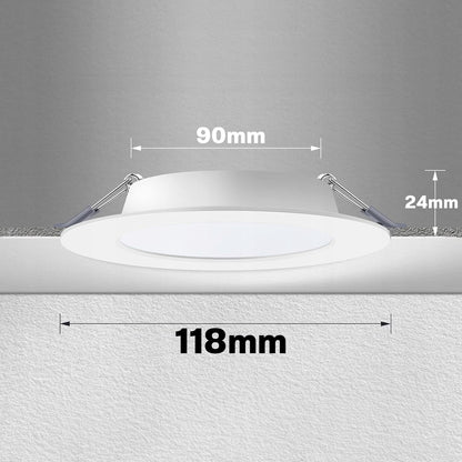 Bílý zápustný LED panel 6 W
