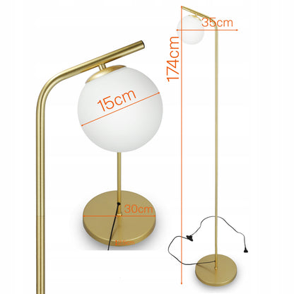 Zlatá stojací lampa G9