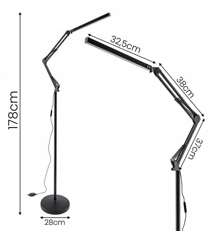LED stojací lampa 10 W, 3 režimy barvy světla