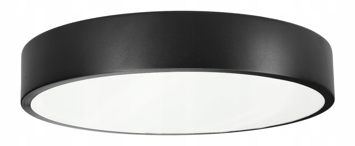 Černé kulaté stropní LED svítidlo 30 W, 30 cm