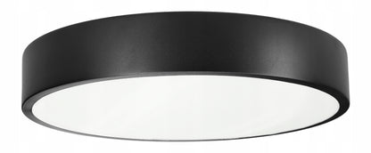 Černé kulaté stropní LED svítidlo 30 W, 30 cm