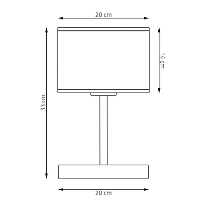 Stolní lampa KARBON LN1 – černá / hnědá, hnědé textilní stínidlo