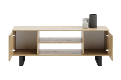 TV stolek FOCUS 135 cm – dub artisan, loftový styl