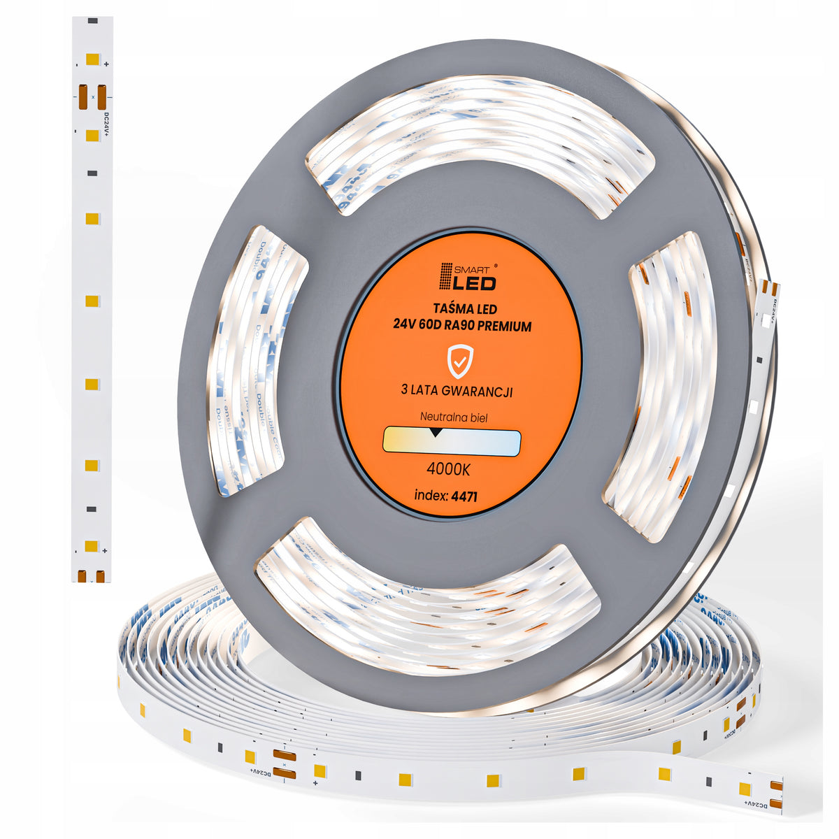 Bílý LED pásek 24 V, 4000 K, 1 m – neutrální bílá