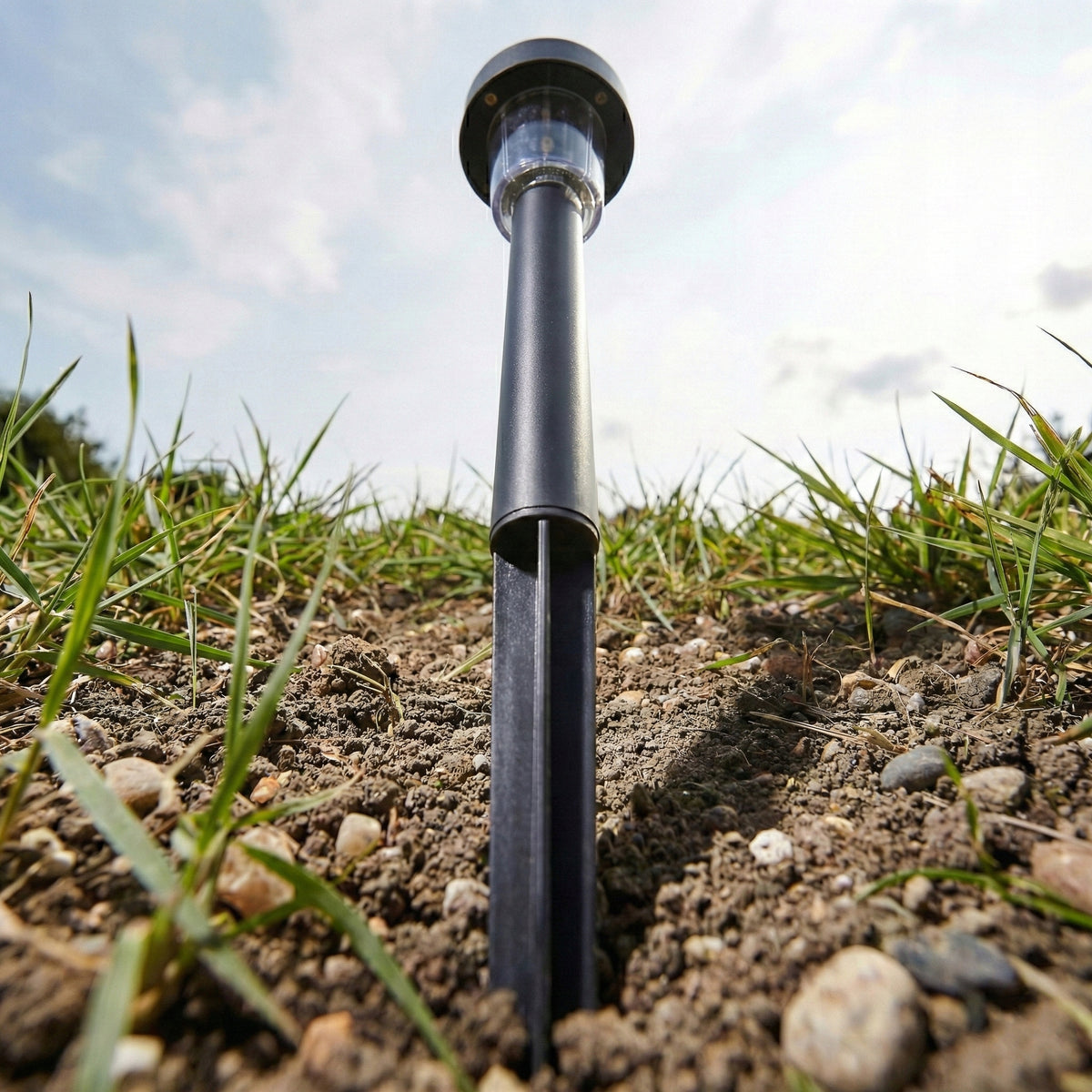 Černé LED solární zápichové svítidlo 30 cm, IP44