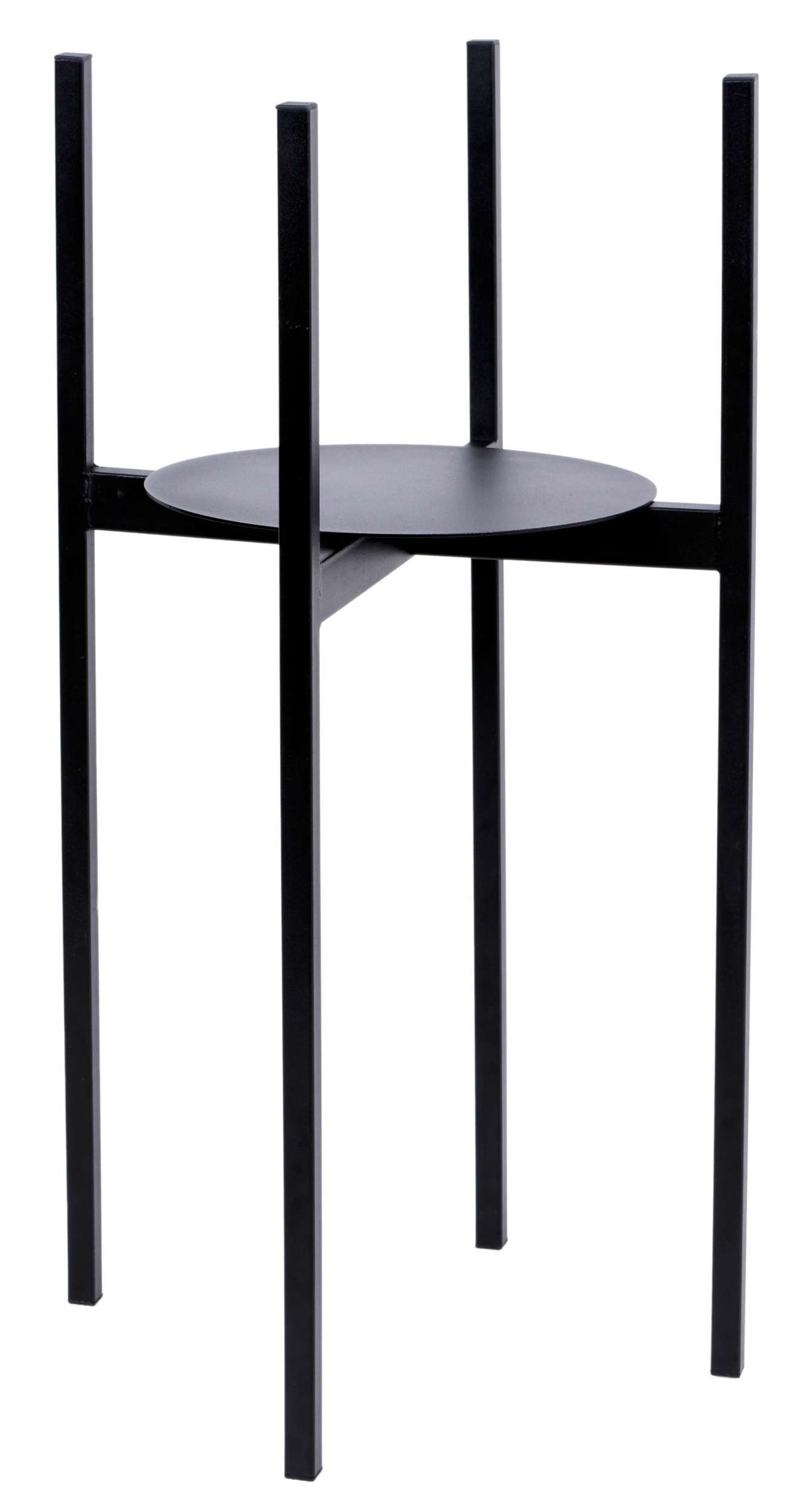 Stojan na květiny loftový Torre 70 cm černý