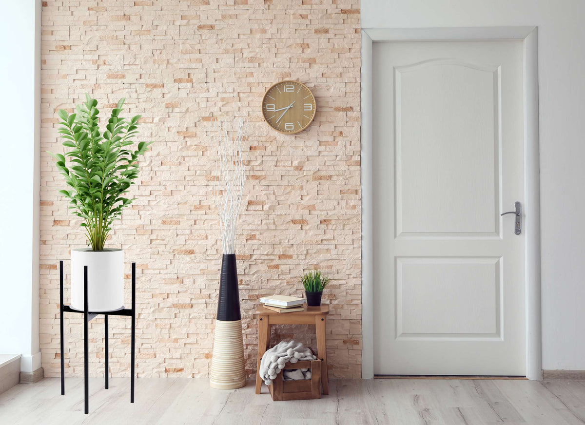 Stojan na květiny loftový Torre 70 cm černý