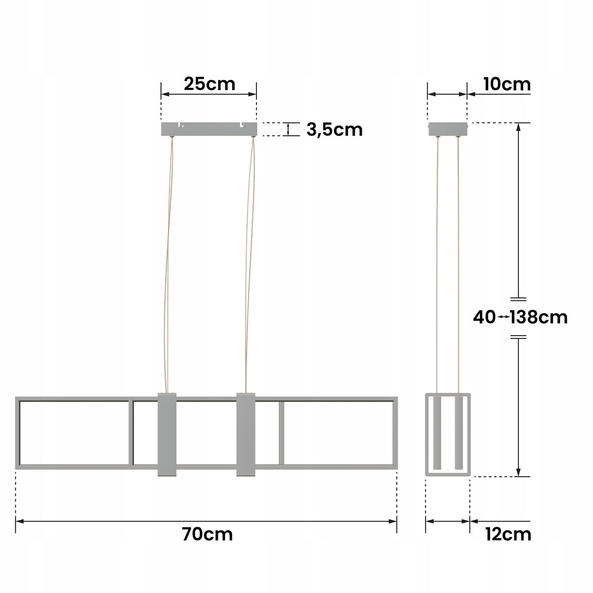LED závěsné svítidlo 58 W