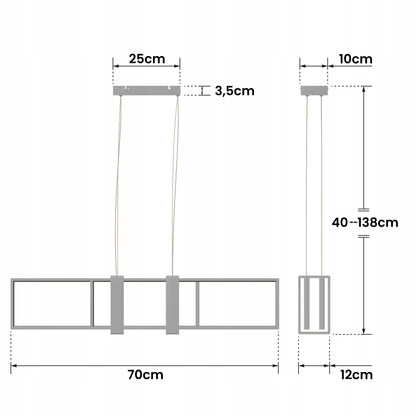 LED závěsné svítidlo 58 W