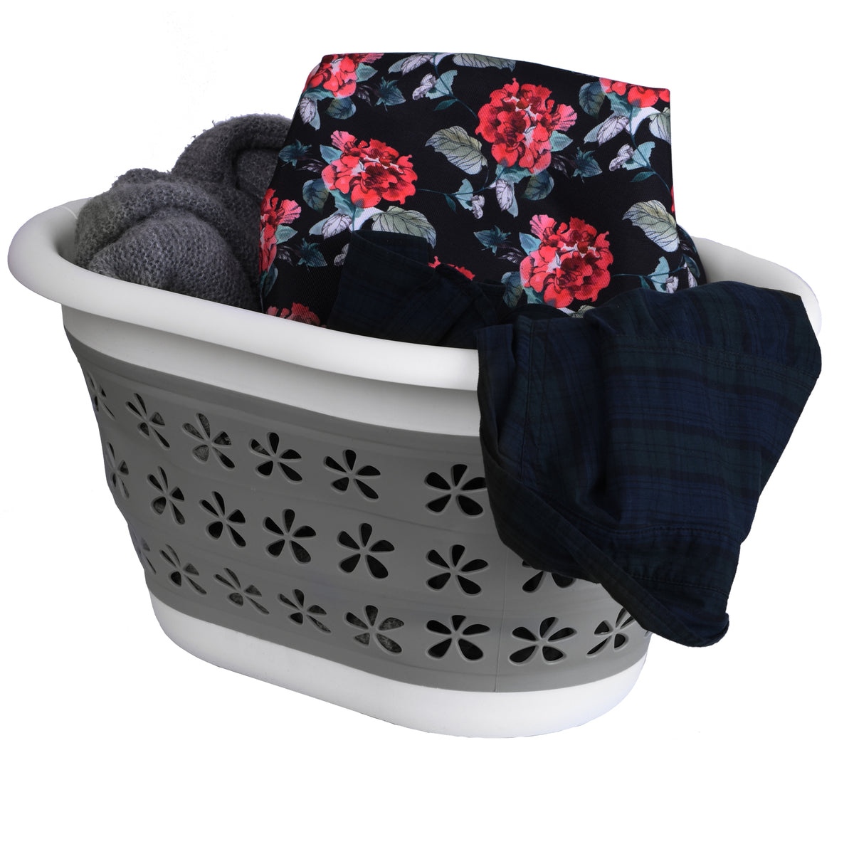 Mísa skládací oválná 50 x 37 cm bílo-šedá OVAL COMPACT 25L