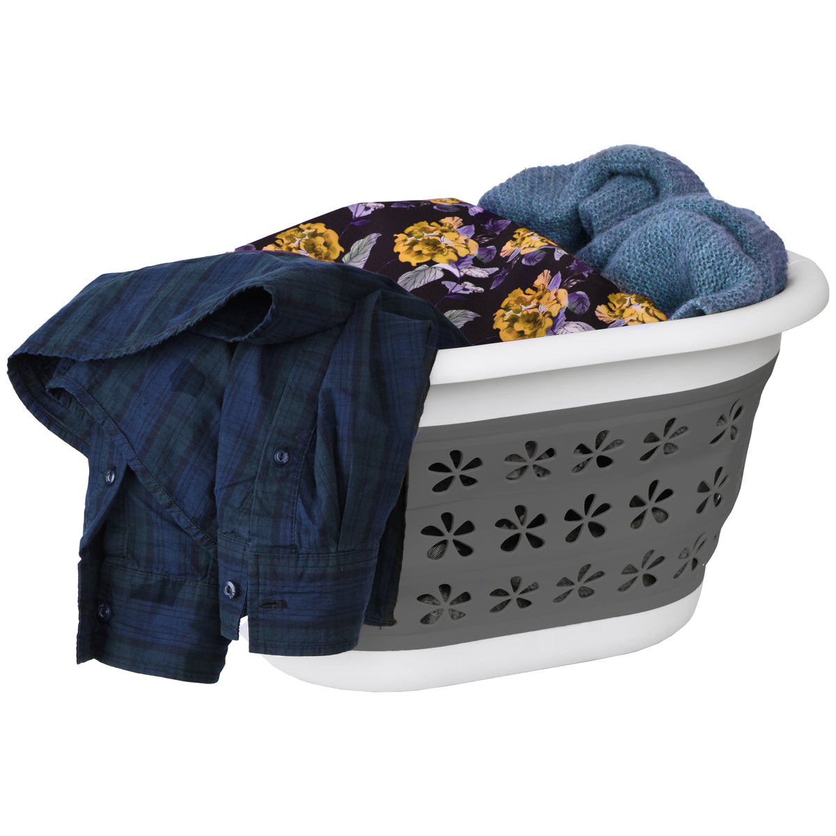 Mísa skládací oválná 50 x 37 cm bílo-šedá OVAL COMPACT 25L