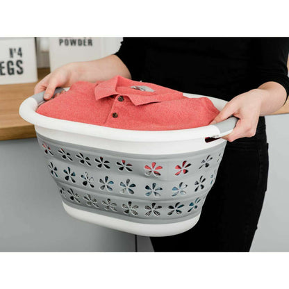 Mísa skládací oválná 50 x 37 cm bílo-šedá OVAL COMPACT 25L