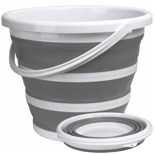 Kbelík skládací 32cm bílo-šedé Asmar 10 litrů compact