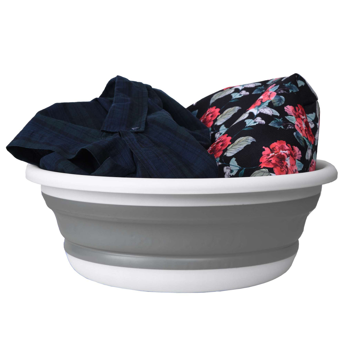 Mísa kulatá 37 cm bílo-šedá ELBA COMPACT 9 litrů