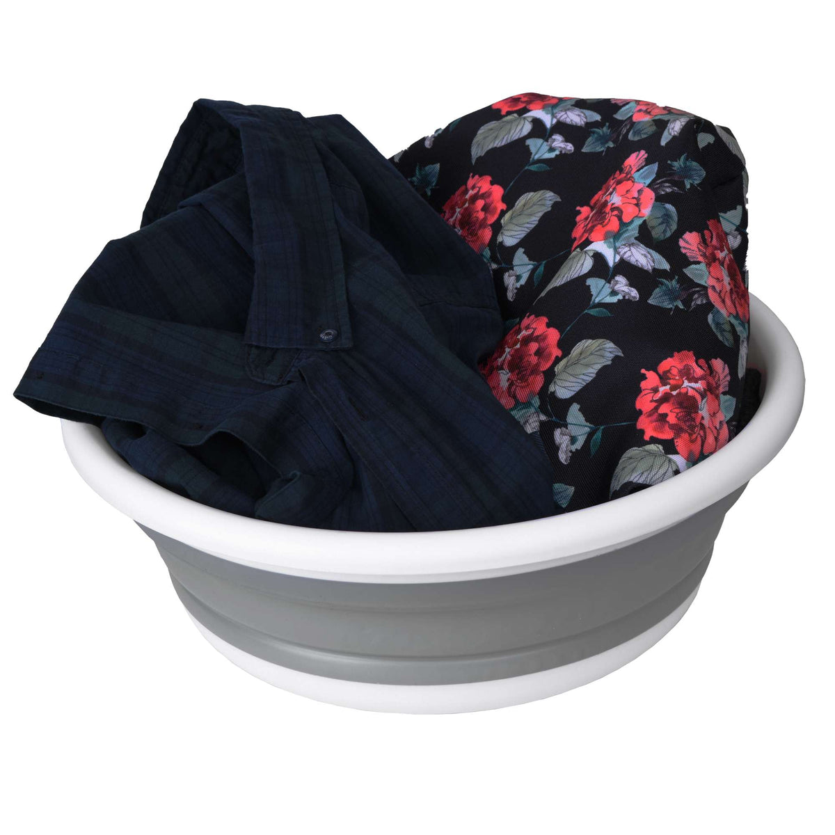 Mísa kulatá 37 cm bílo-šedá ELBA COMPACT 9 litrů