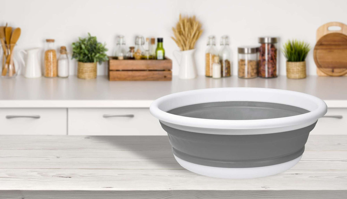 Mísa kulatá 37 cm bílo-šedá ELBA COMPACT 9 litrů