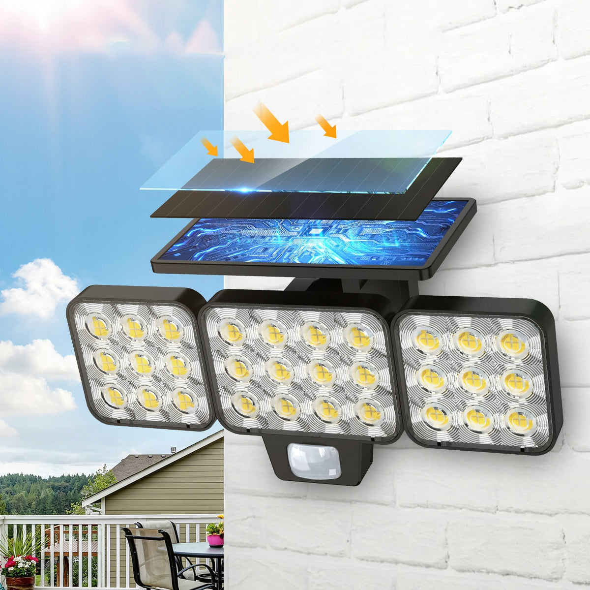 LED solární pouliční svítidlo