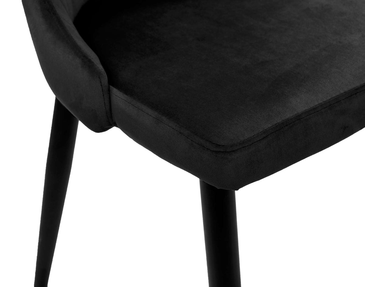 Sametová židle LORIENT VELVET černé