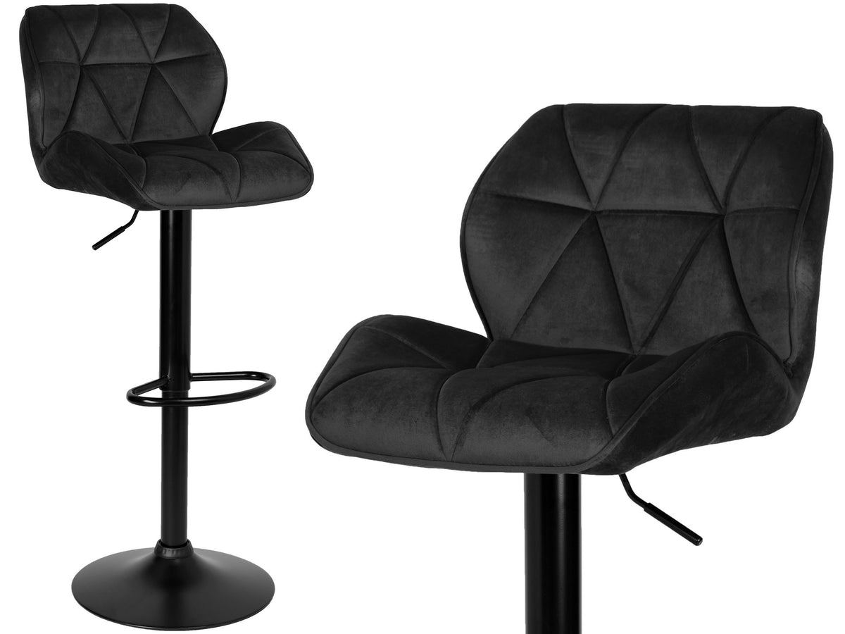 Barová židle Grappo Black černý Velvet