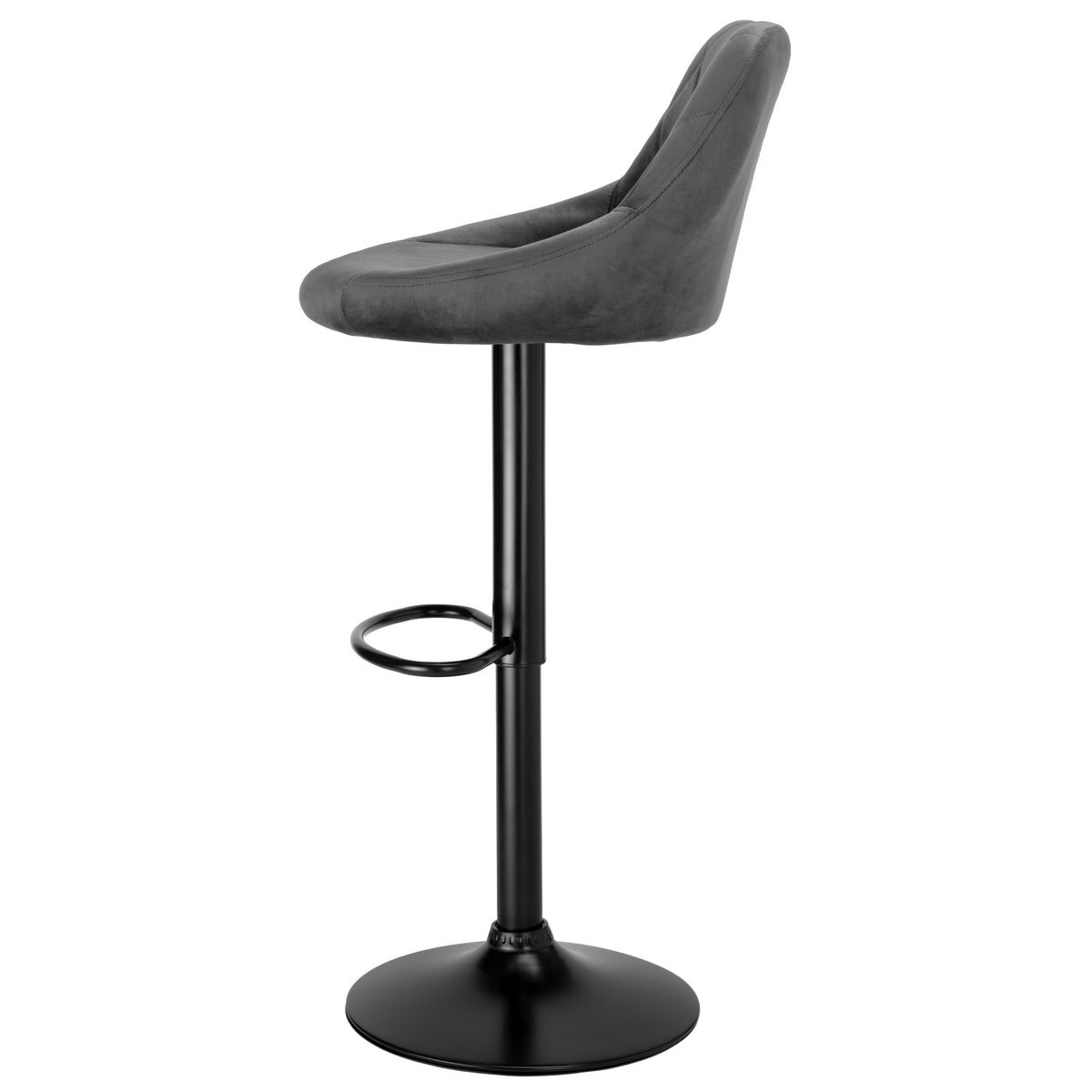 Barová židle CYDRO BLACK grafitový Velvet
