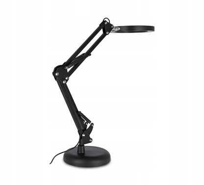 LED stolní lampa, stmívatelná, s lupou