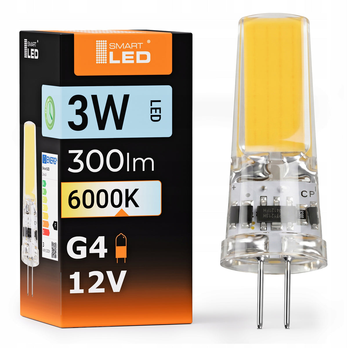 LED žárovka G4 12 V, 3 W, 300 lm, 6000 K – studená bílá