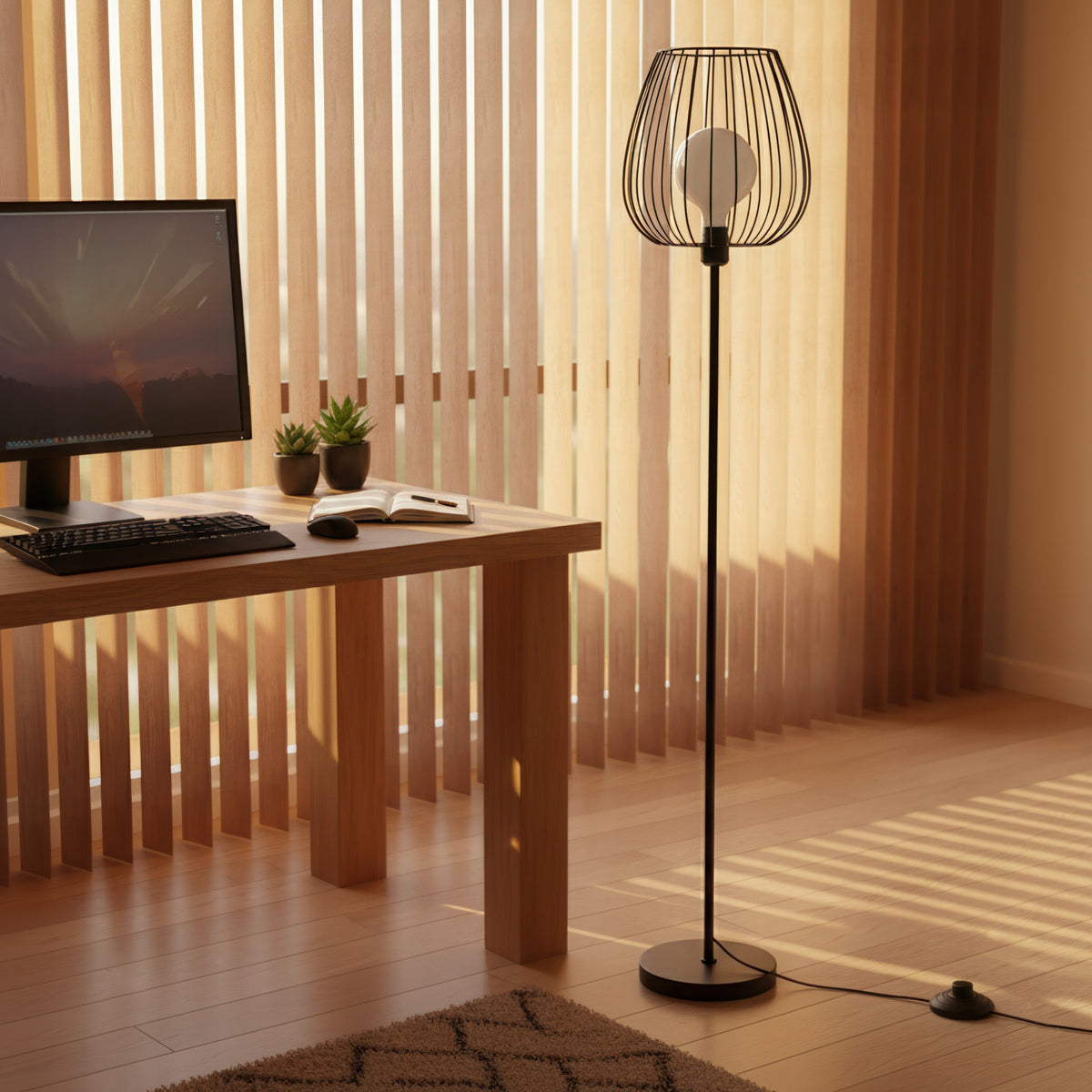 Stojací lampa E27 162 cm