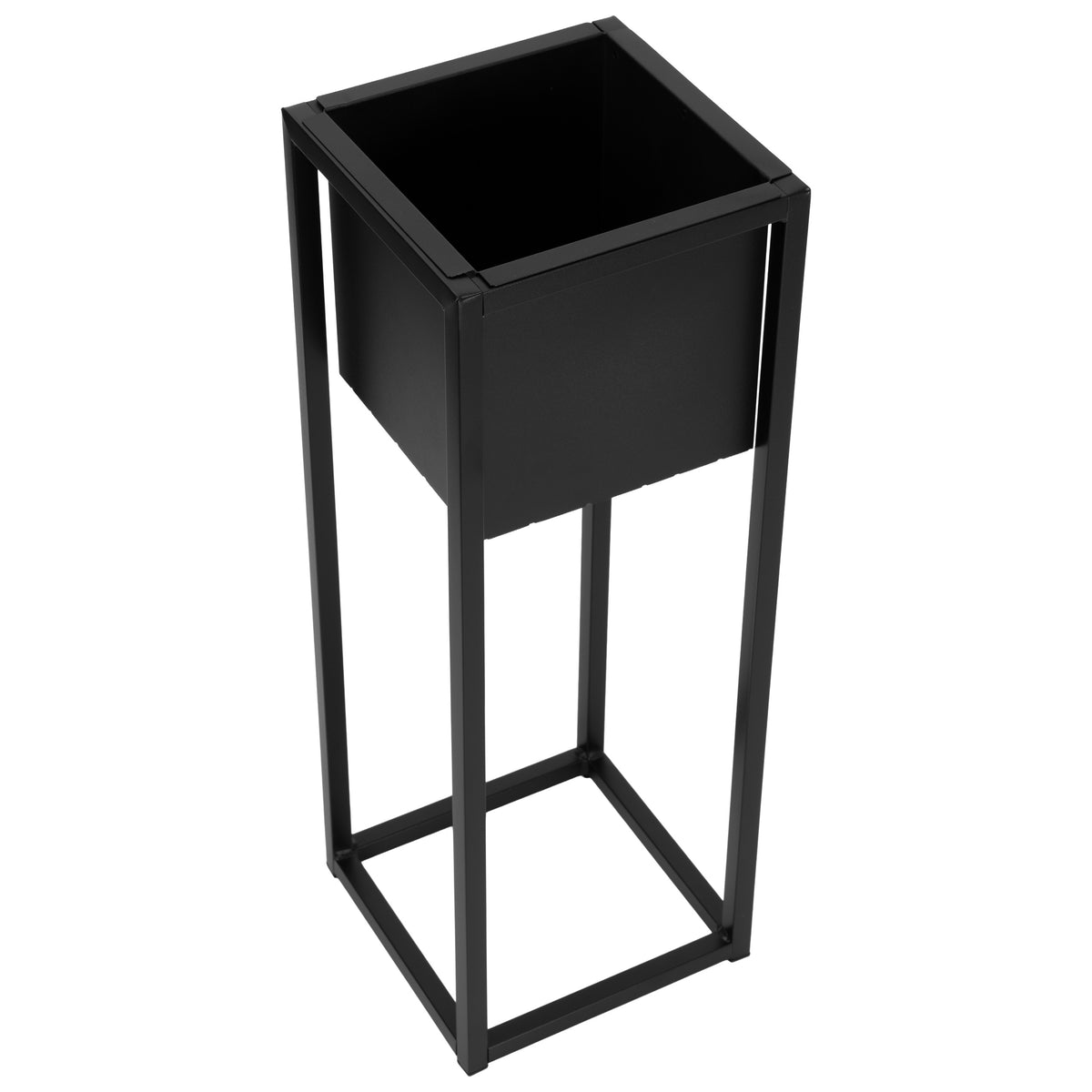 Loftový stojan na květiny Concove 60 cm černý