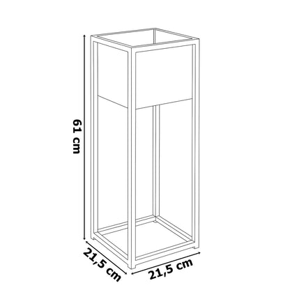 Loftový stojan na květiny Concove 60 cm černý