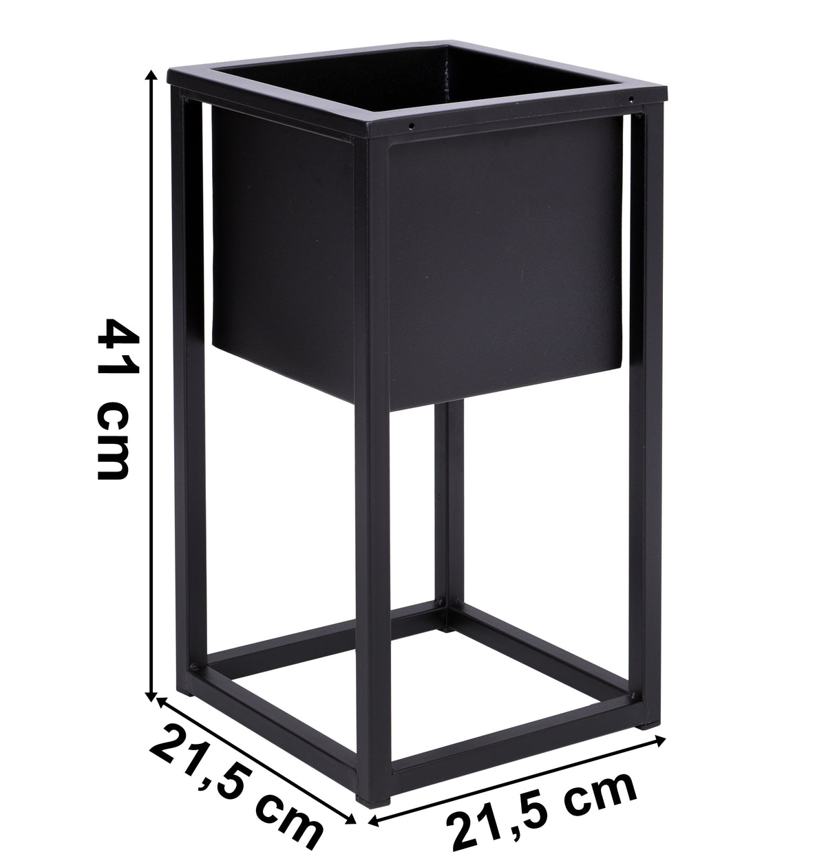 Stojan na květiny Concove loft 40 cm černý