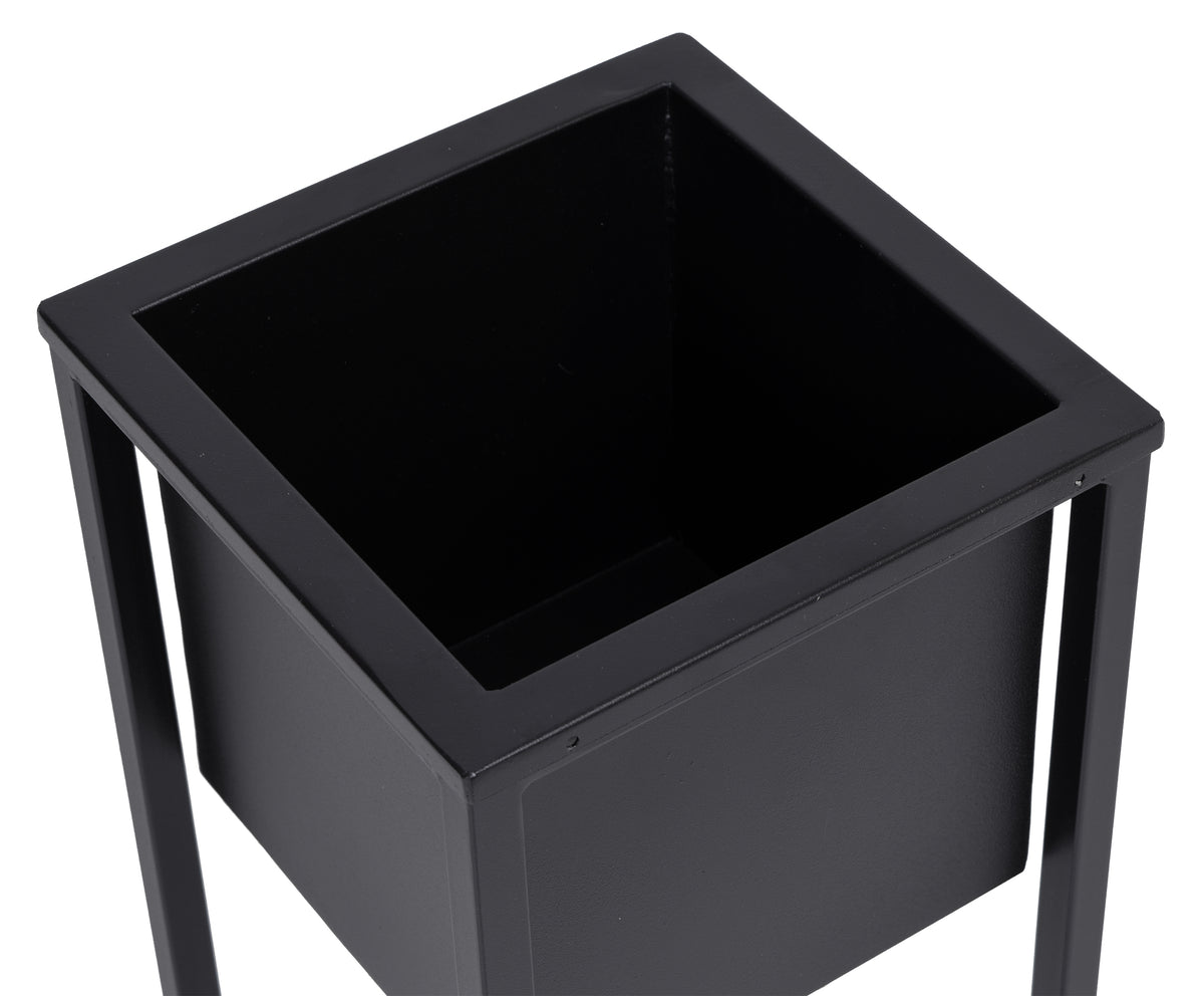 Stojan na květiny Concove loft 40 cm černý