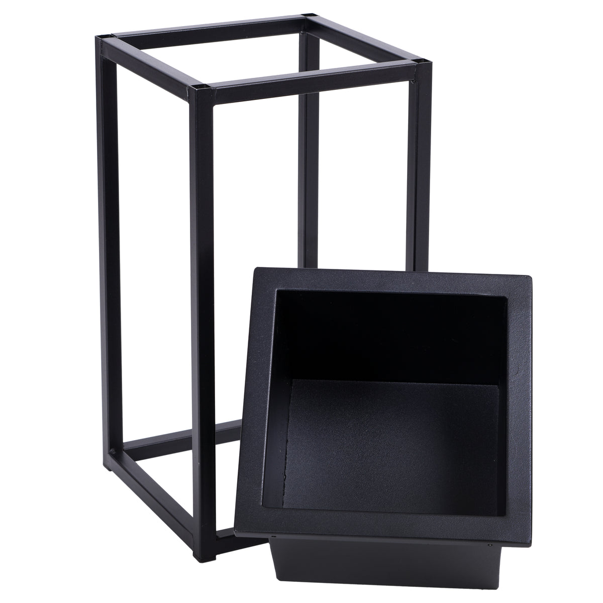 Stojan na květiny Concove loft 40 cm černý