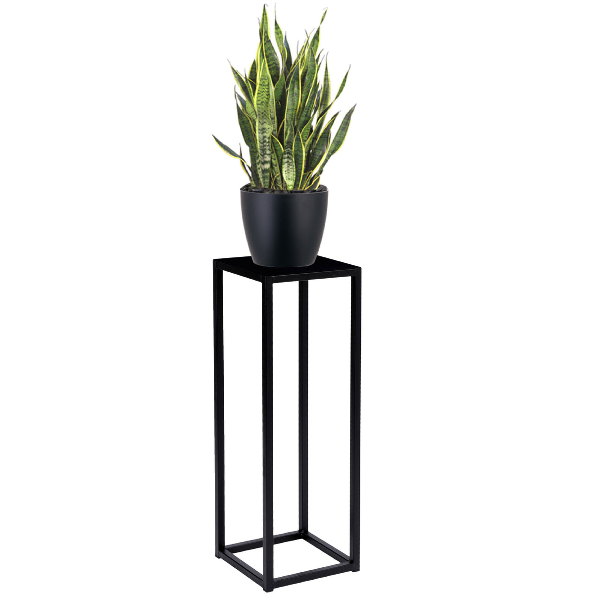 Stojan na květiny Piatto loft 60 cm černý