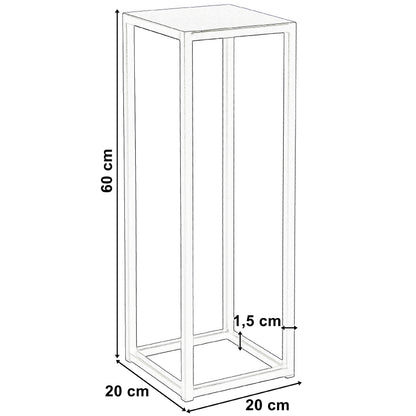 Stojan na květiny Piatto loft 60 cm černý