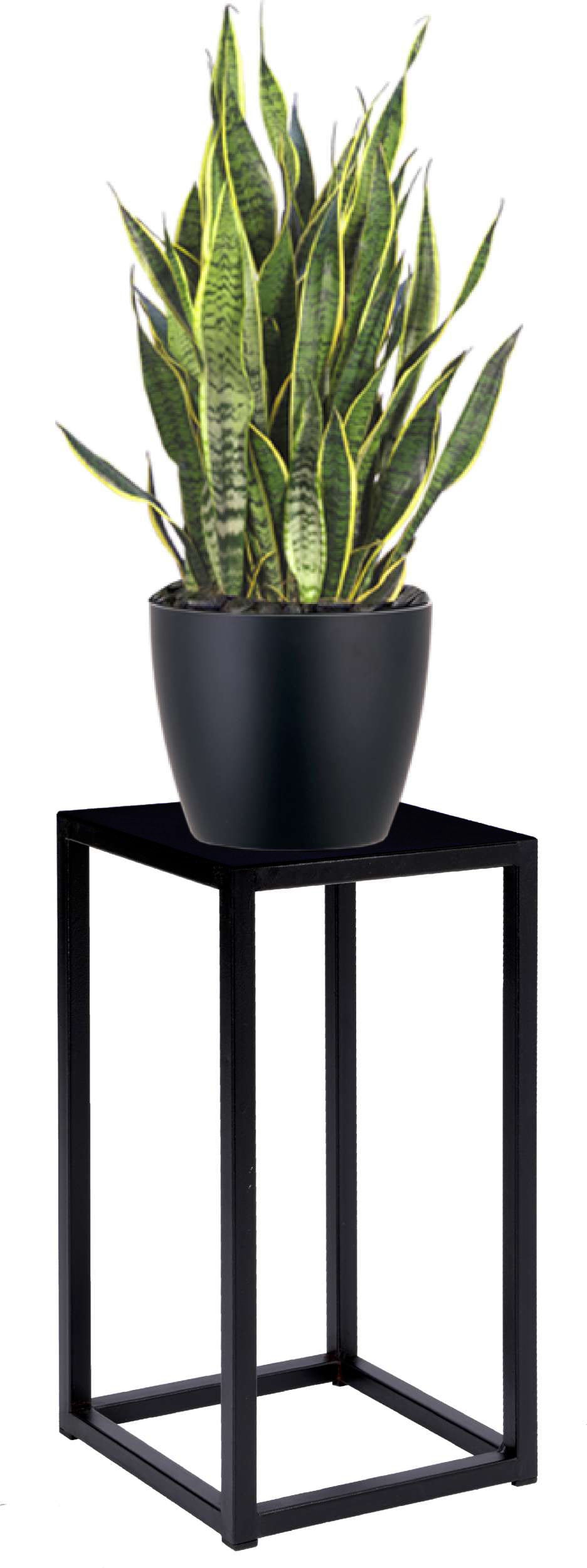 Stojan na květiny Piatto loft 40 cm černý