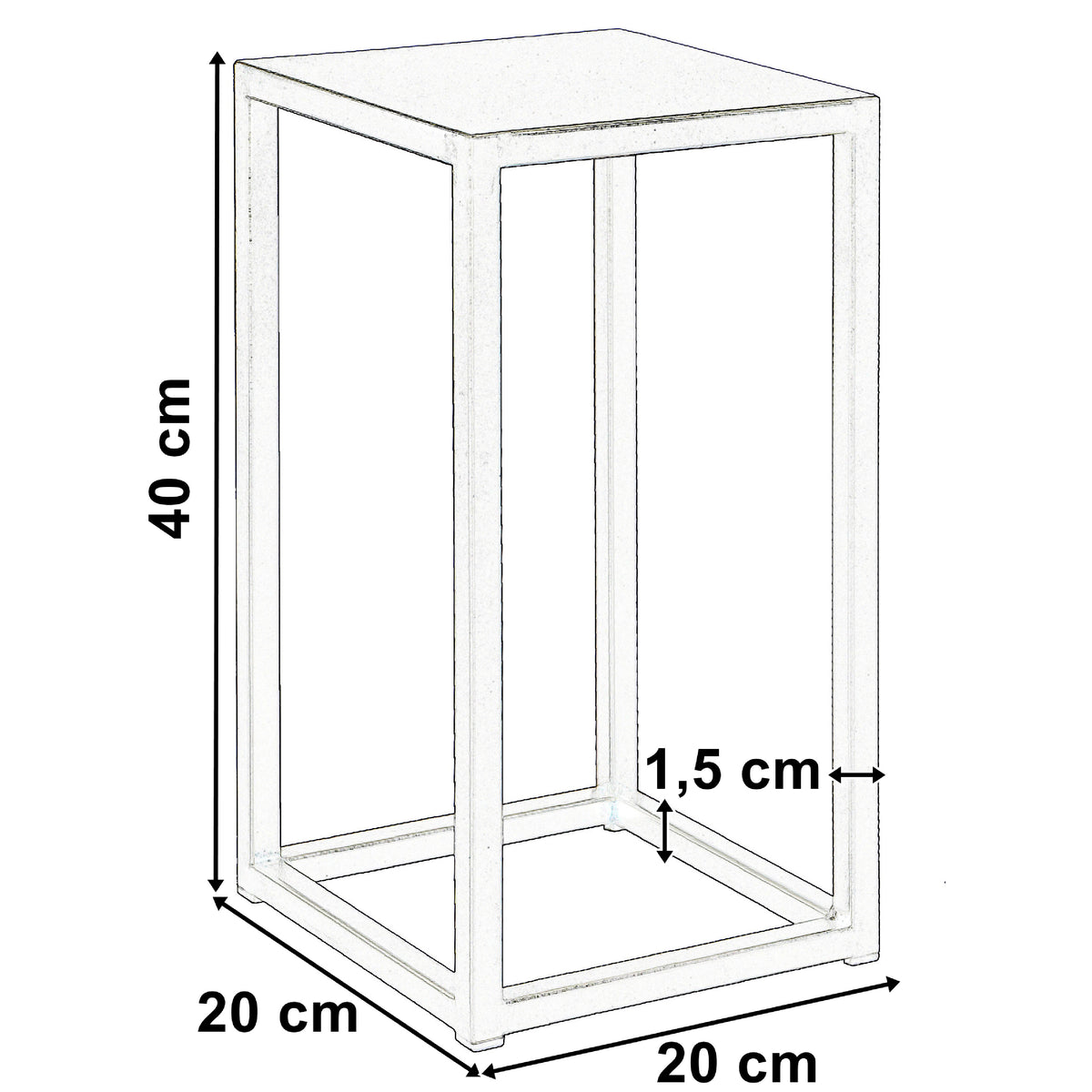 Stojan na květiny Piatto loft 40 cm černý
