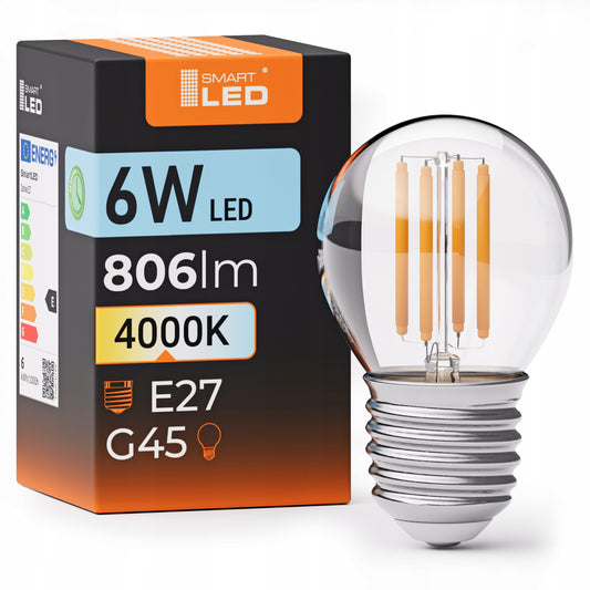 LED žárovka E27 6 W, 806 lm, 4000 K – neutrální bílá