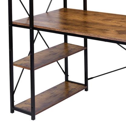 Industriální psací stůl loft Trosa Rustic dekor starého dubu