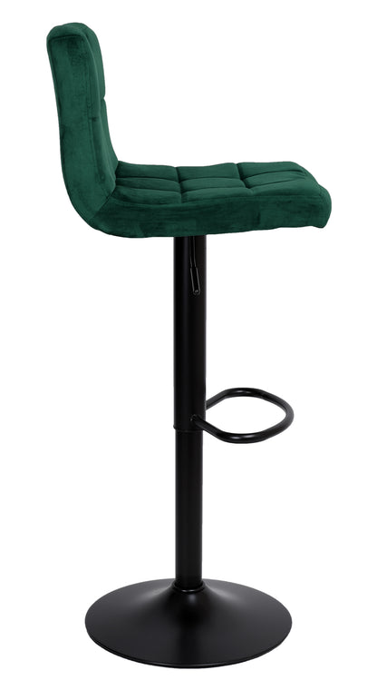 Barová židle Arako Black tmavě zelený Velvet