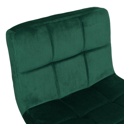 Barová židle Arako Black tmavě zelený Velvet