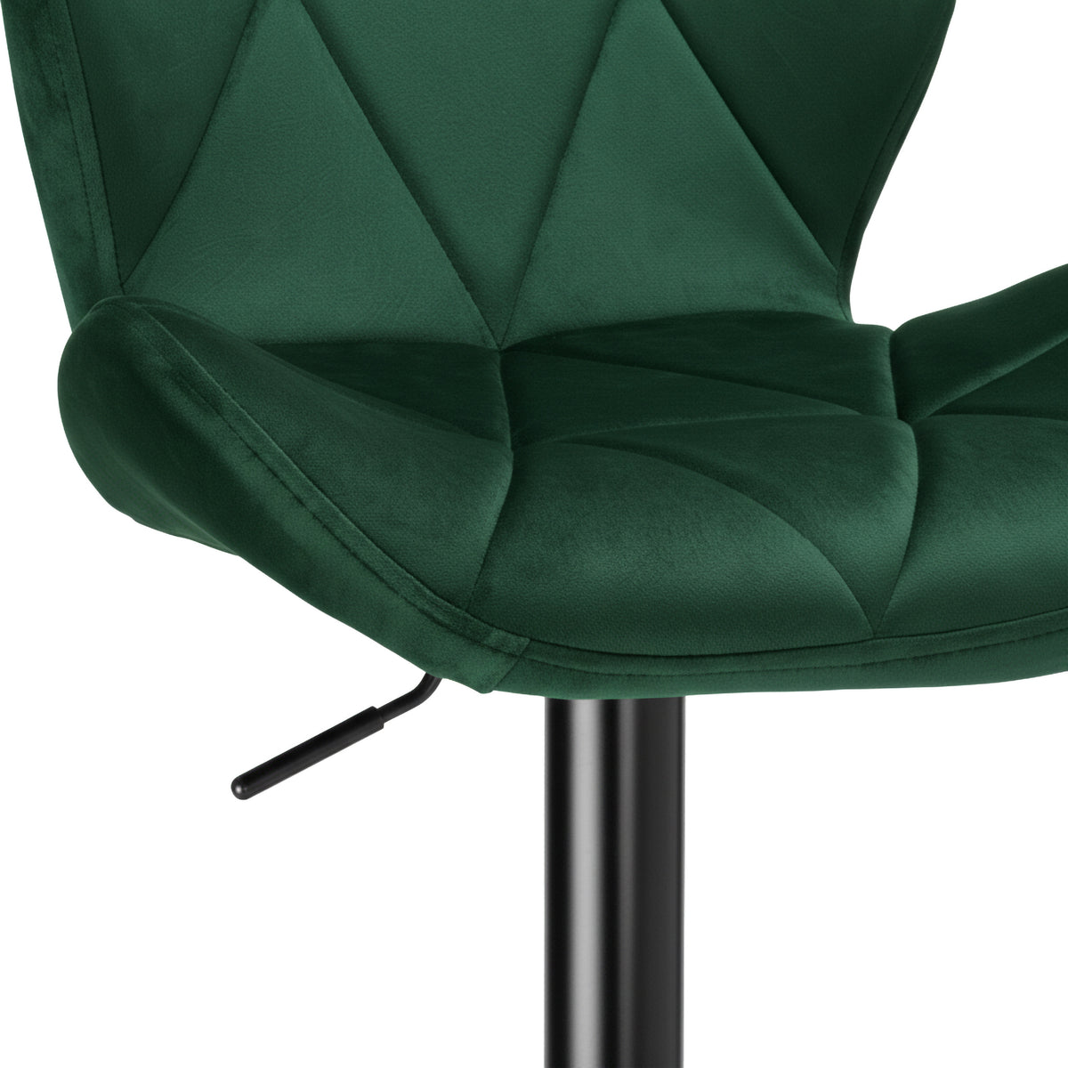 Barová židle Gordon Black tmavě zelený Velvet