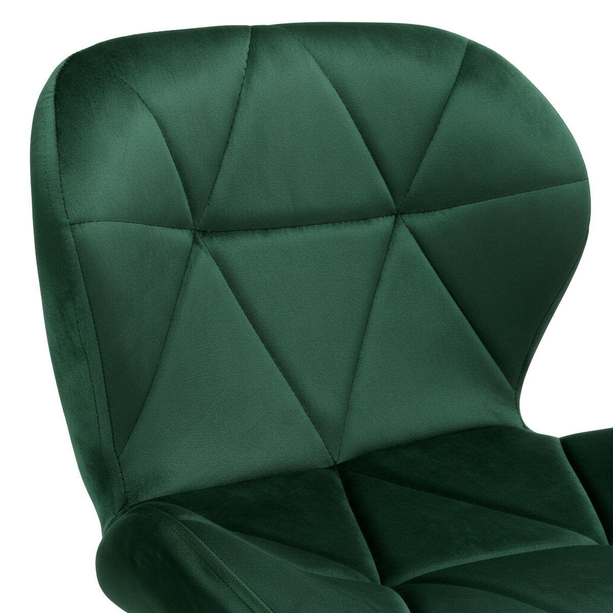 Barová židle Gordon Black tmavě zelený Velvet