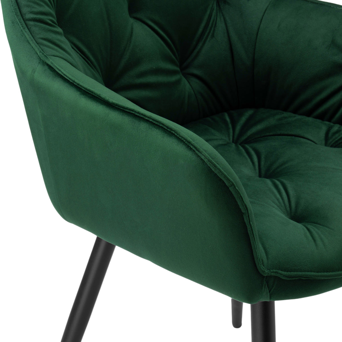 Sametová židle NEVADA VELVET tmavě zelené
